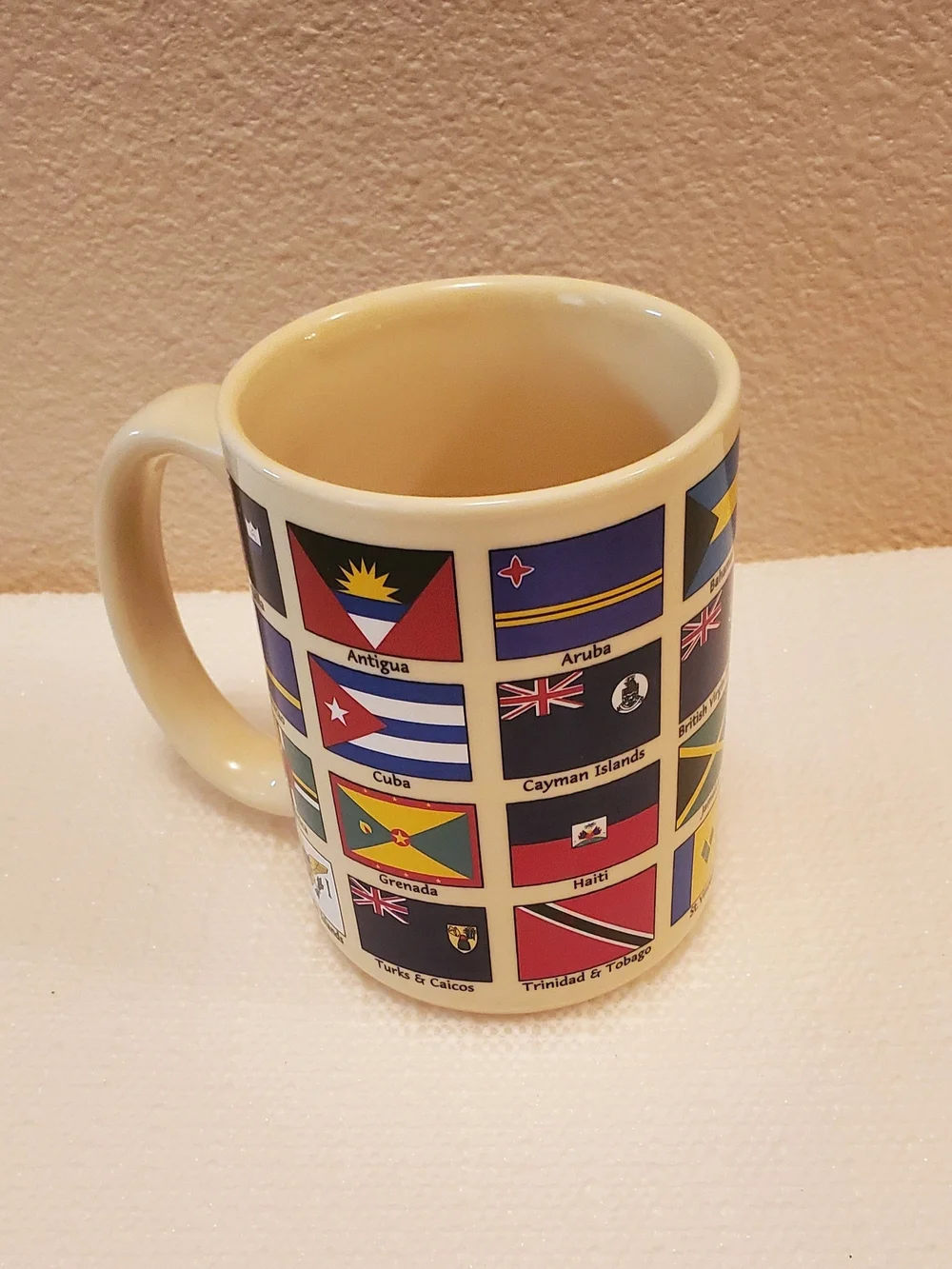 Flags of the Caribbean Ceramic Coffee Mug - Cream